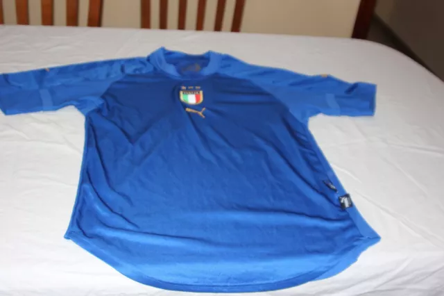 Maillot De Football Officiel Vintage 2004 Sélection Italie Marque Puma Taille M