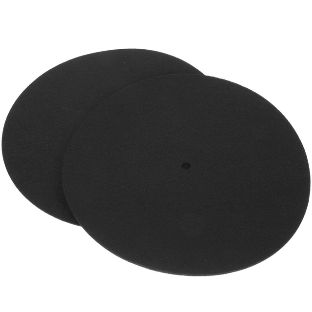 2 Pcs Felt Record Mat Turntable Platter Vinyl Records Cushion