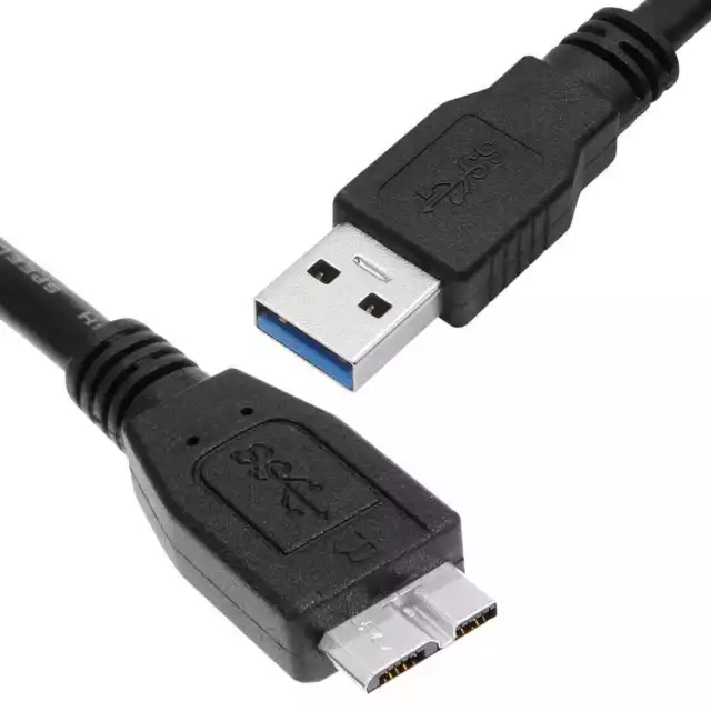 Registro Mártir Quemar CABLE MICRO USB 3.0 4,8 Gbit/s SS Datos para Disco Duro Externo WD Toshiba  Negro EUR 6,99 - PicClick FR