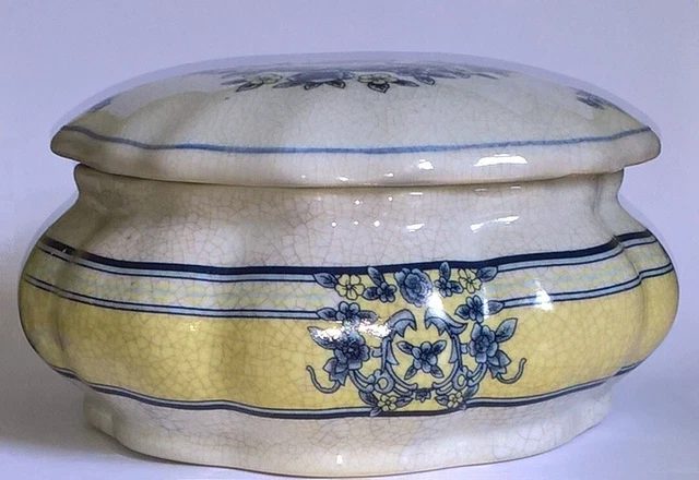Bonbonnière En Porcelaine De Dresde - Décor Floral - Époque Saxe/Meissen - Occasion Très Bon état