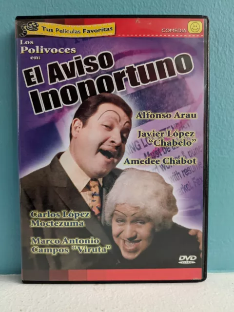 Los Polivoces En : El Aviso Inoportuno DVD Alfonso Arau Javier Lopez "Chabelo"