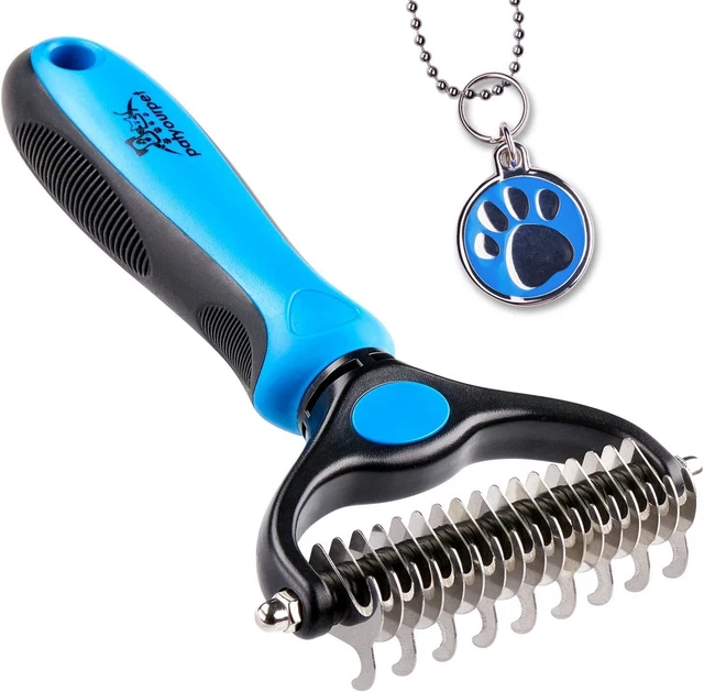 Brush Pet Dog Cat Grooming Hair Comb Remover Tool Fur Undercoat Rake Double-Side