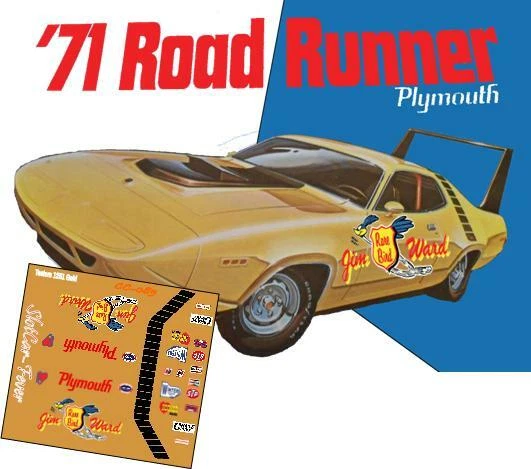 CD-CC-085   "Rare Bird" 1971 Plymouth Roadrunner DECALS  ~SALE~