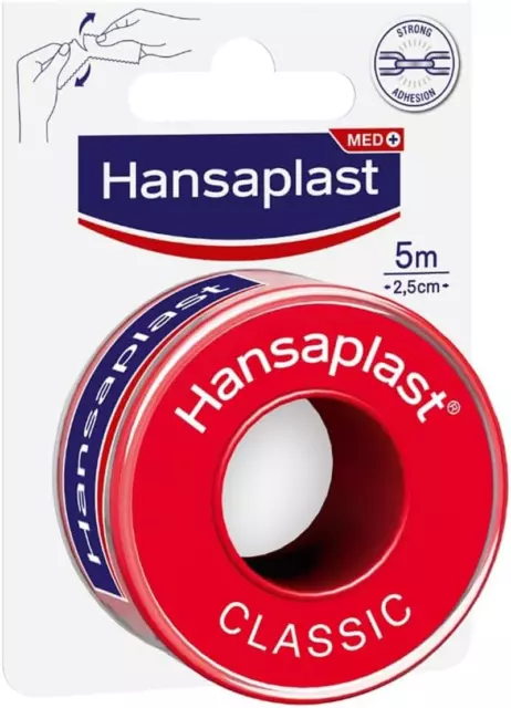 Hansaplast Fixierpflaster Classic (5 M X 2,5 Cm), Tapeband Zur Einfachen Und