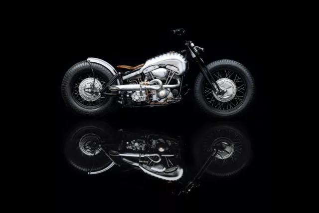Harley Custombike Unikat handmade Shovelhead sheet metal work