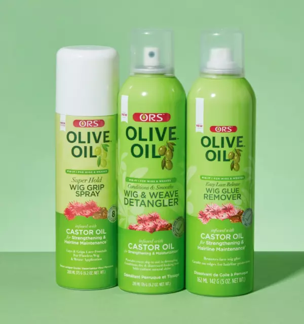 ORS Olive Oil Fix It Wig Glue Remover, Wig Detangler & Wig Grip Spray Full Range