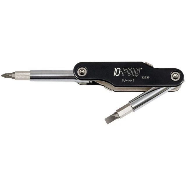 KLEIN TOOLS KLEIN TOOLS Multi-Bit Screwdriver 10-in-1, 9-3/4 Overall Length