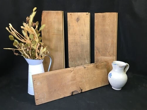 4 Barn Wood Reclaimed Planks, Wall Siding Boards, Rabbet Edge Lumber A58,