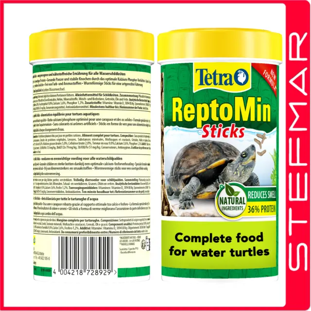 TETRA REPTOMIN STICKS COMPLETE FOOD FOR WATER TURTLES Original TUBE,Repto  Min