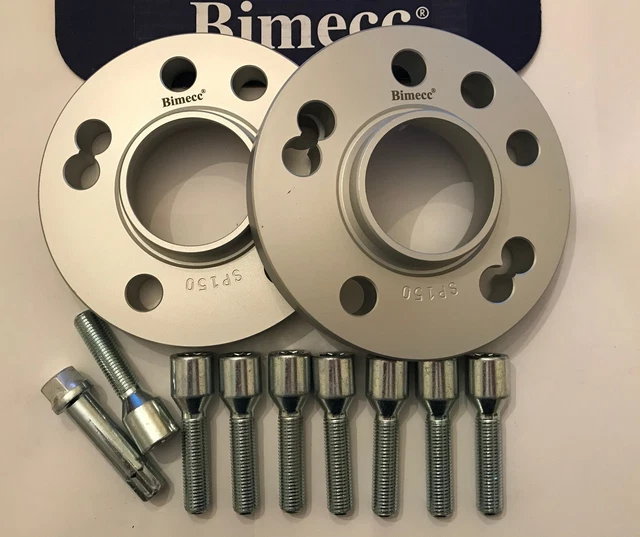 16MM BIMECC ALLOY WHEEL SPACER + 8 X M12X1.25 TUNER BOLTS FIAT PUNTO