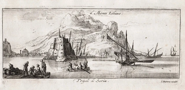 Tripolis Tripoli Libya Libia Peeters Vorsterman Engraving Incisione 1680