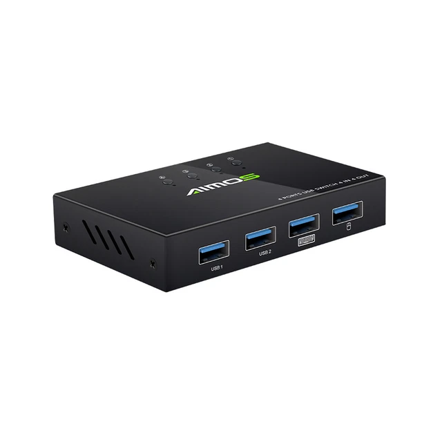AIMOS AM-404K USB Printer Share Switcher 4 Ports Keyboard  U Disk HDD B5P0