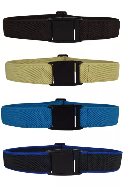 Kids/Junior/Childrens Belts. Adjustable Stretch Belt with Plastic Buckle