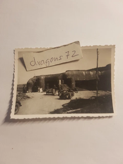 Foto Westfront France Bunker ,Bunkeranlage Maginot??+Soldaten WH+Kfz+mehr +orig