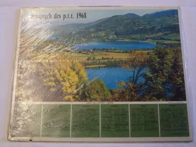 1968 ALMANACH CALENDRIER DES PTT FRANCE Idée cadeau année naissance / Collection