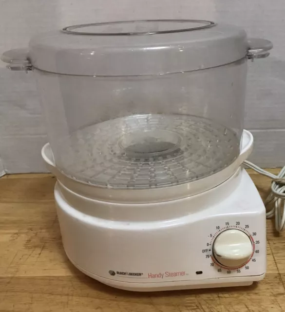 Black & Decker HS80 Handy Steamer Food/rice Cooker White With Rice Bowl  Tested 