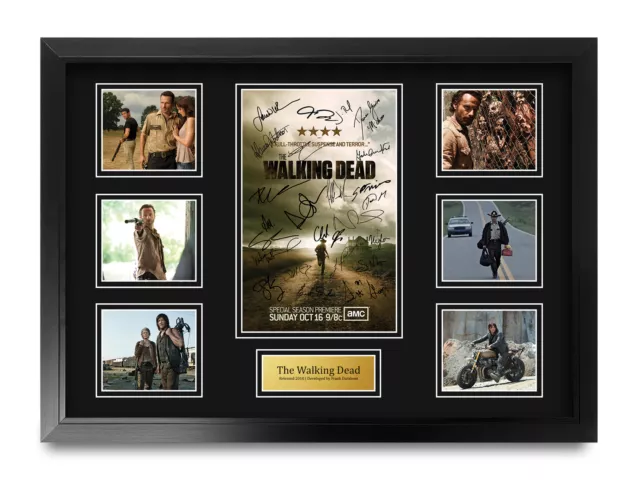 The Walking Dead Signed Large A2 Framed Printed Autograph Memorabilia Gifts