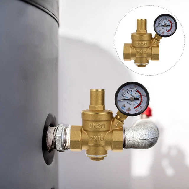 DN20 Régulateur réducteur de pression d'eau en laiton Réglable Réducteur Valve