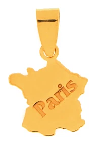 Petit Pendentif Carte Pays ITALIE 25 mm Plaqué Or 18K de Petit Pendentif Carte Pays ITALIE 25 mm Plaqué Or 18K de
