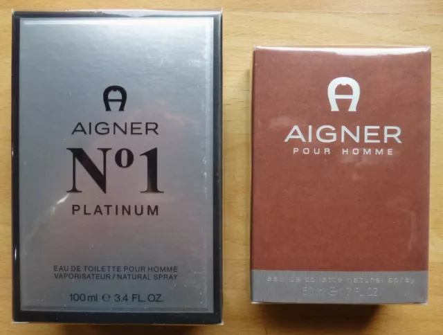 Aigner No 1 Platinum EdT 100ml & Aigner Pour Homme 50ml; insgesamt EdT 150 ml