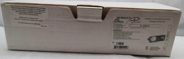 Air Products Controls Sl-2000N Dust Smoke Detector