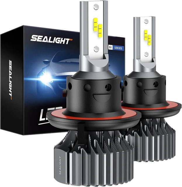 SEALIGHT H13 9008 LED Headlight White 6000K Bulbs High Low Beam Replace Halogen