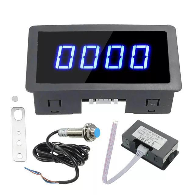 LED 4 Digital Tachometer RPM Speed Meter with NPN Hall Proximity Switch Sensor 3