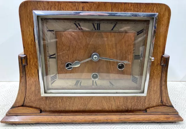 Vintage Art Deco Westminster Chime Mantel Clock Excellent Working Condition