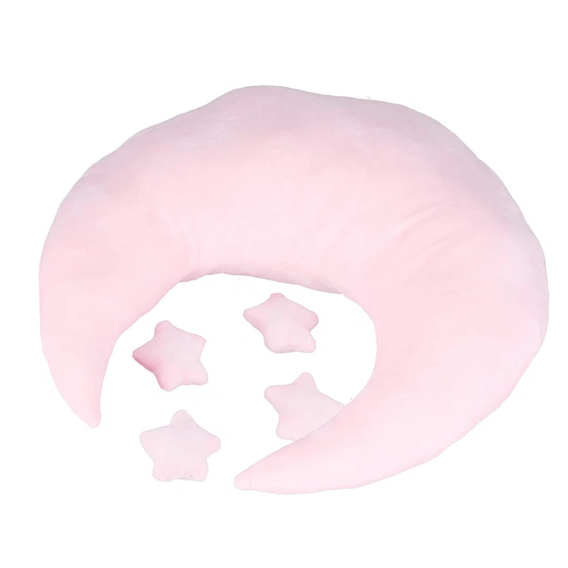 (Rosa) Almohada de Luna para Fotografía de Bebé Recién Nacido Almohada Posar Limpia Suave Cómoda