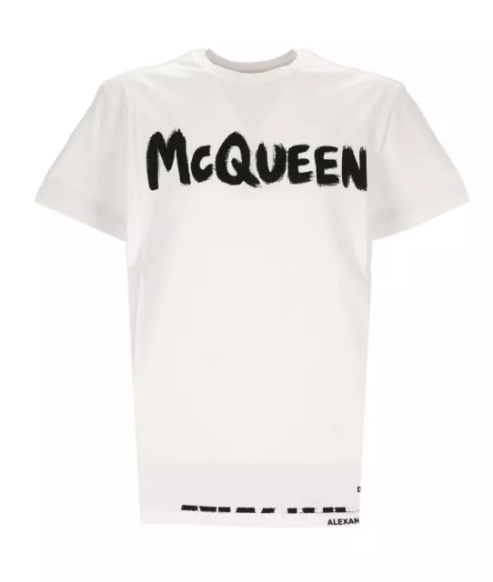 ✅ Alexander mcqueen T-Shirt TG. S-M-L-XL-XXL tshirt bianco 622104QSZ570900
