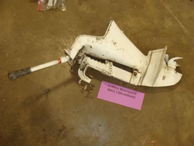 Sears 7.5hp outboard Ted williams C6EB lower unit drive tiller handle prop