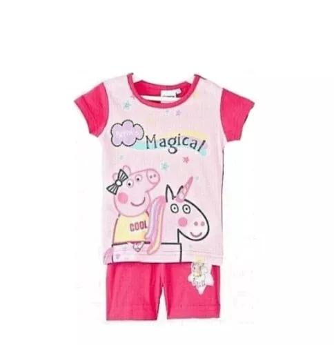 Ensemble T-shirt et short pour  fille Peppa pig rose foncé du  2 au 6 ans neuf