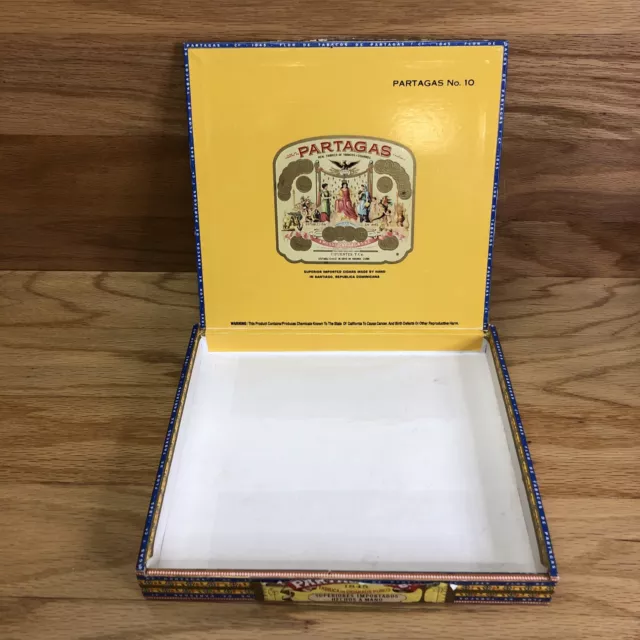Flor De Tabacos De PARTAGAS 1845 Wooden Cigar Box ( Box Only ) No Cigars