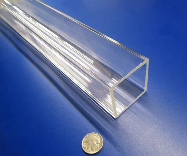 Acrylic Square Tube Clear Extruded 2.0" SQ x .125" Wall x 72" Length