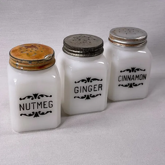 Set of 3 Tipp City Spice Jars - Nutmeg, Ginger & Cinnamon