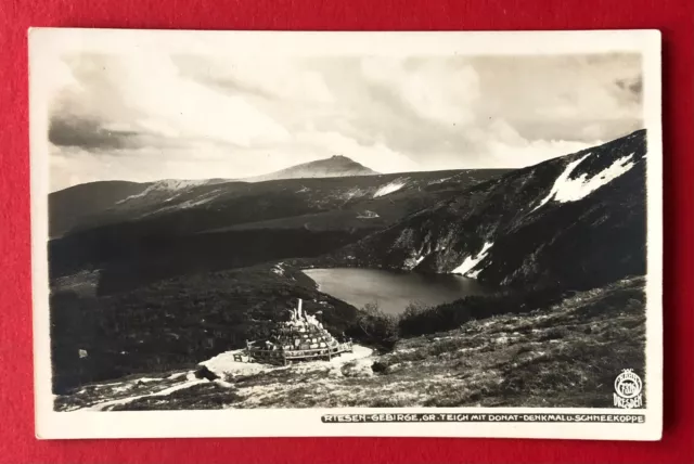 Walter Hahn Foto AK RIESENGEBIRGE Nr. 7316 um 1925 Donat Denkmal   ( 108415