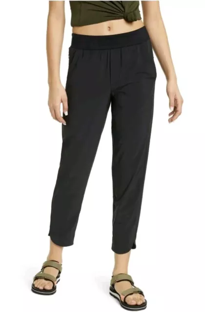 Zella Women's Black Getaway Ankle Pull On Athleisure Pants Pockets Size Medium