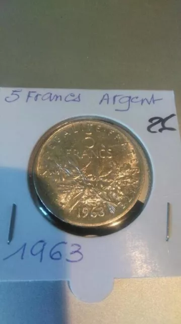 piece 5 francs argent 1963