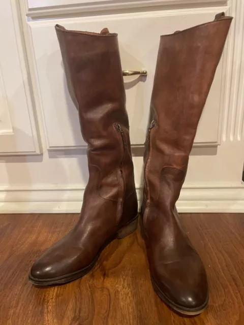 women’s leather arturchiang brown riding boots size 6.5