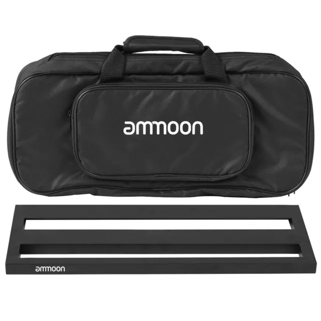 ammoon Mini Aluminum Alloy Guitar Pedal Board with Carrying Bag Tapes