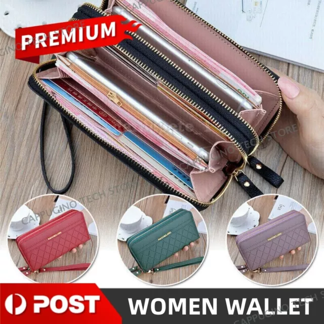 Women Fashion PU Leather Wallet Long Purse Card Phone Holder Case Clutch Handbag