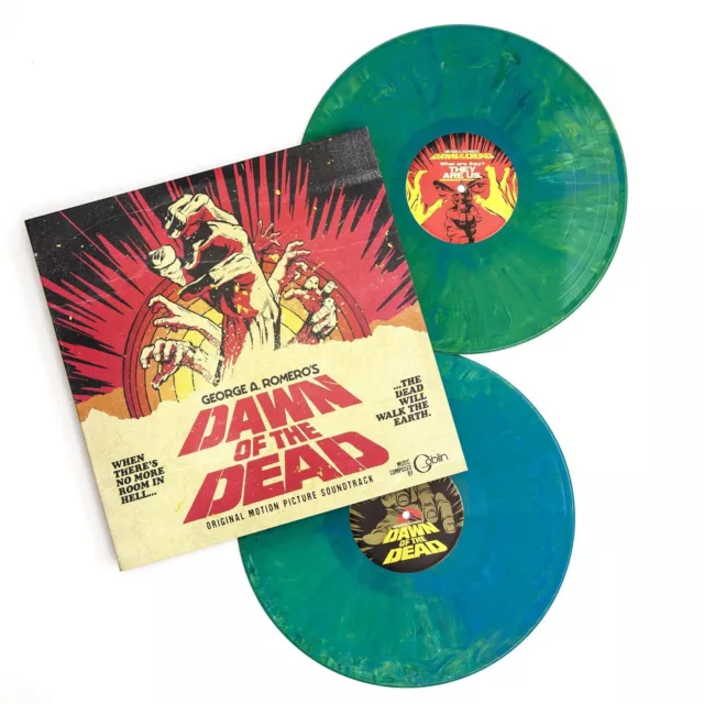 Banda sonora de George Romero Dawn of the Dead (vinilo remolino azul/verde carne zombie)