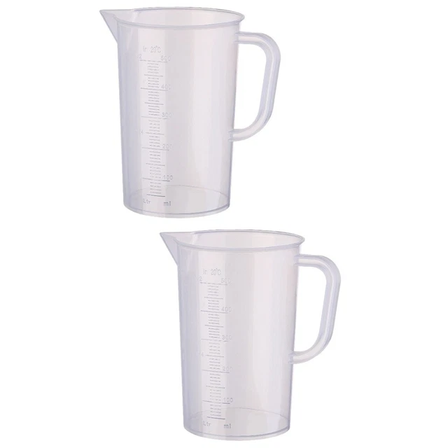 2 piezas 500 ml tazas sacle plástico vaso medidor volumen transparente