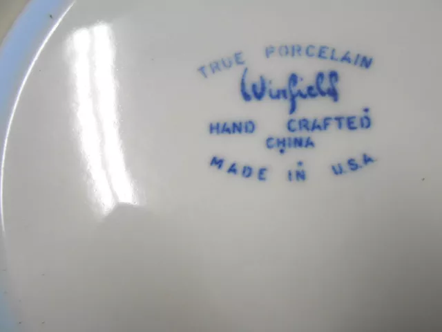 Great Collectible WINFIELD China True Porcelain-Handcrafted USA.. 8 SAUCERS 3