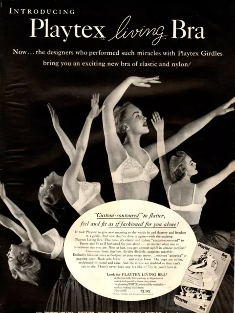 1954 VINTAGE BRASSIERE AD LOVABLE BRAS Ringlet Bra $1.50 a Millionairess  040821 $7.65 - PicClick
