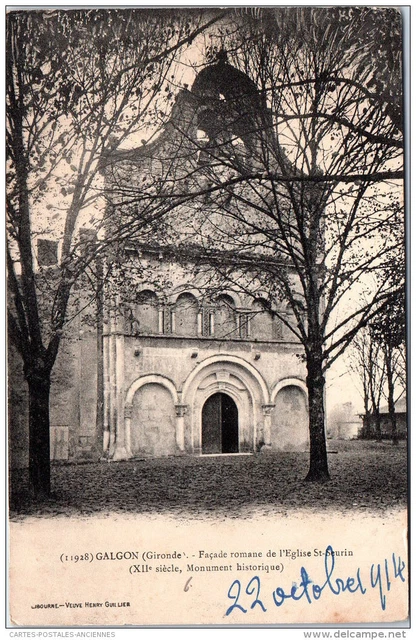 33 GALGON - facade de l'eglise saint seurin