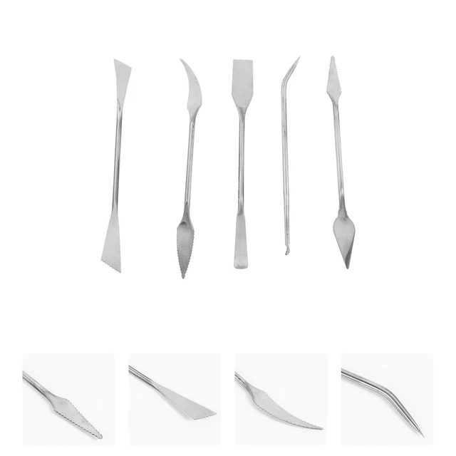 Lot 10 Outils Sculpture Argile Acier Inox – Grattoirs, Spatules, Estèques Céramique & Poterie