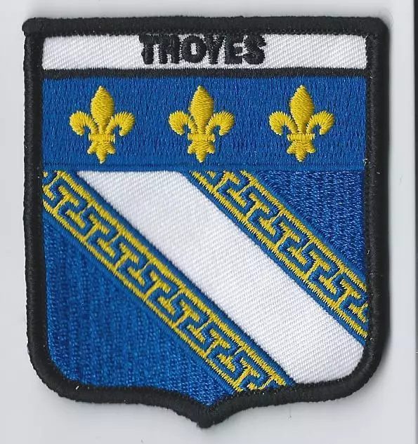 TROYES FRANÇAISE DU PAVILLON DU MONDE CREST PATCH écusson brodé