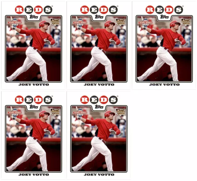 (5) 2008 Topps National Baseball Card Day #7 Joey Votto Card Lot