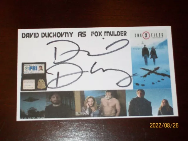 David Duchovny "X-Files I Want To Believe" Signed Autographed 3X5 Index Card#286
